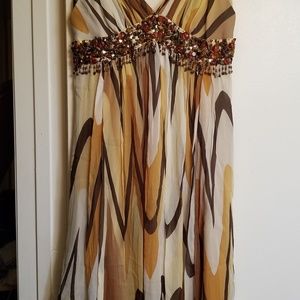 BCBG Maxazria Beaded and Sequined Summer Dress